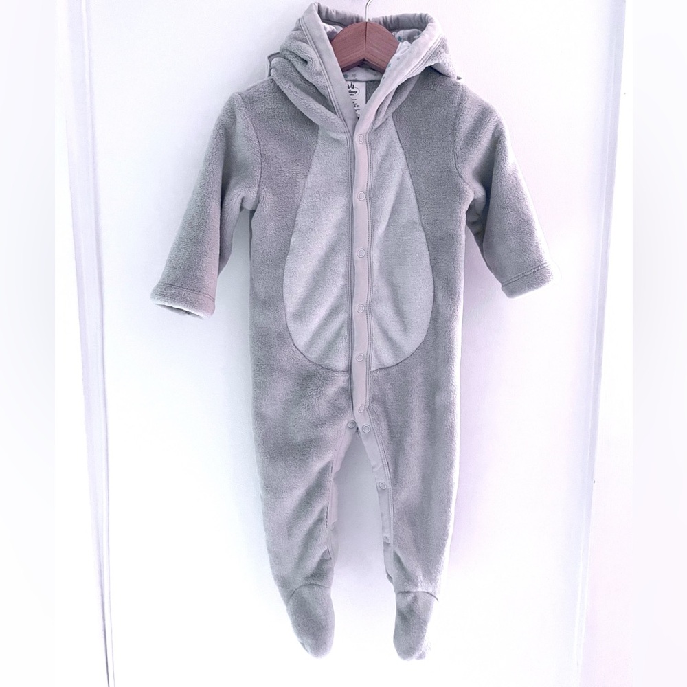NEW Dumbo Disney Baby Jumpsuit Snowsuit, Dumbo Ears Face Hood, Super Soft Plush - Picture 11 of 16